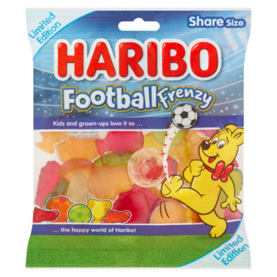 HARIBO Limited Edition Football Frenzy Jelly Sweets Sharing Bag 160g thumbnail 2