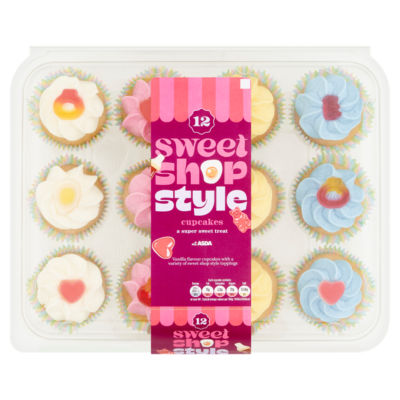 The BAKERY at ASDA 12 Sweet Shop Style Cupcakes