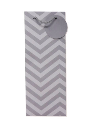 Grey Chevron Bottle Bag