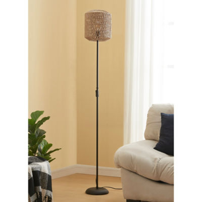 Black Rattan Floor Lamp thumbnail 2