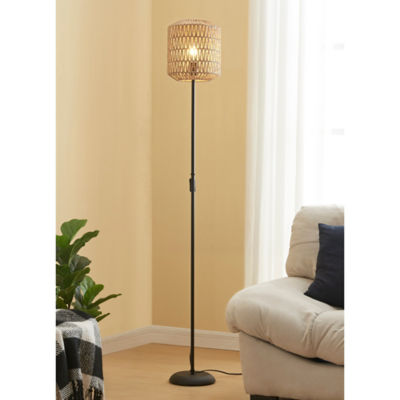 Black Rattan Floor Lamp thumbnail 3