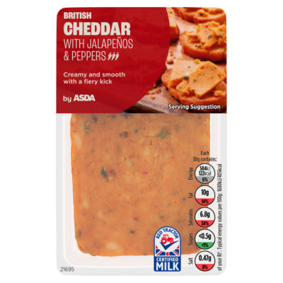 British Cheddar with Jalapeños & Peppers 200g