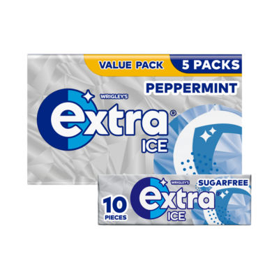 ICE Peppermint Sugar Free Chewing Gum x5 Packs thumbnail 2