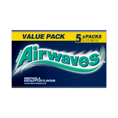 Wrigley's Airwaves Menthol & Eucalyptus Chewing Gum Sugar Free Multipack