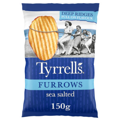 Tyrrells Furrows Sea Salted Sharing Crisps