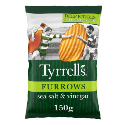Tyrrells Furrows Sea Salt & Vinegar Sharing Crisps 150g thumbnail 2