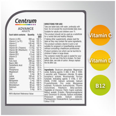 Advance Multivitamins & Vitamin Tablets, 60s thumbnail 3