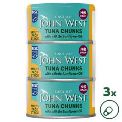 John West No Drain MSC Tuna Chunks in Sunflower Oil