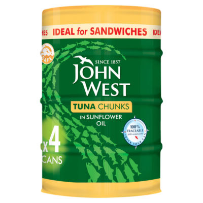 Tuna Chunks in Sunflower Oil 4 x 132g