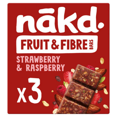 nakd. Fruit & Fibre Strawberry & Raspberry Bars