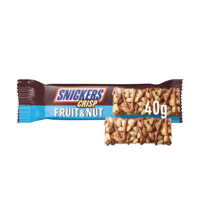 Snickers Crisp Fruit & Nut Milk Chocolate Snack Bar, 40g
