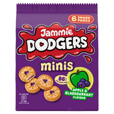 Jammie Dodgers 6 Minis Apple & Blackcurrant Burst Flavour 120g