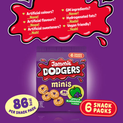Minis Apple & Blackcurrant Flavour Biscuits 6 Snack Packs thumbnail 4