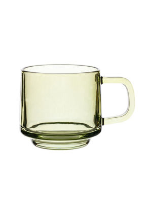 Green Glass Stacking Mug thumbnail 2
