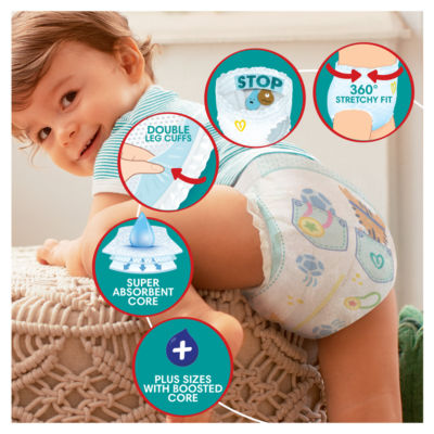 Baby-Dry Nappy Pants Size 6+, 52 Nappies, 14kg-19kg, thumbnail 4