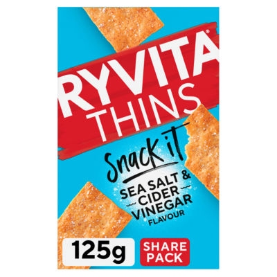 Snack It Thins Sea Salt and Cider Vinegar Flatbread Snacks 125g