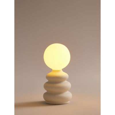 Cream Sculptural Battery Decorative Light thumbnail 4