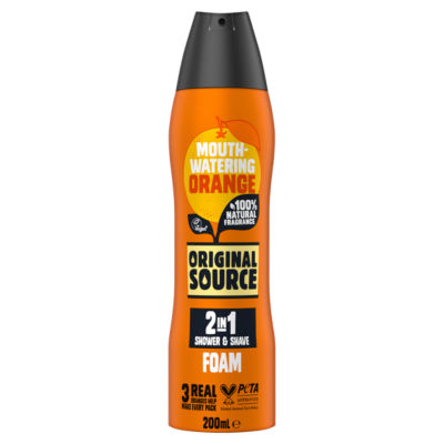 Orange 2 In 1 Shower and Shave Foam 200ml thumbnail 2