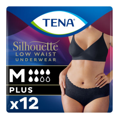 Silhouette Incontinence Pants Black M 12 Pack thumbnail 2