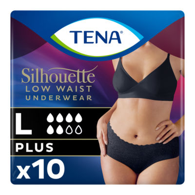 Silhouette Incontinence Pants Black L 10 Pack thumbnail 2