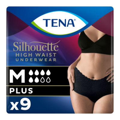 Silhouette Incontinence Pants Black M 9 Pack