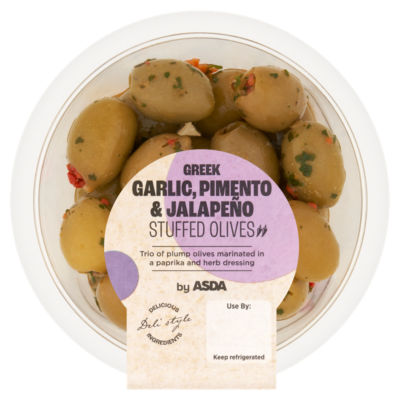 The Deli Greek Garlic, Pimento & Jalapeño Stuffed Olives 150g thumbnail 2
