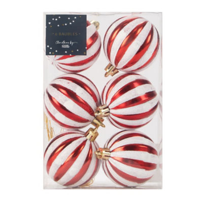 Candy Cane Baubles - 6 Pack thumbnail 2