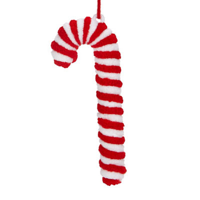 Knitted Candy Cane Bauble thumbnail 2