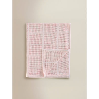 Pink Cotton Cellular Shawl Blanket thumbnail 2