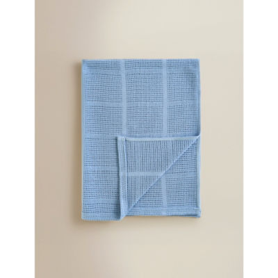 Blue Cotton Cellular Shawl Blanket thumbnail 2