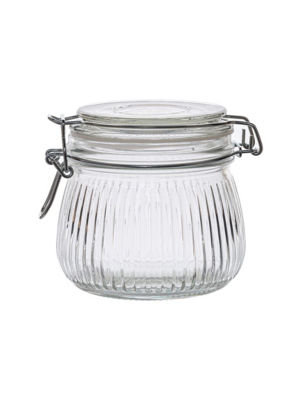 George Home Ribbed Clip Lid Canister 500ml