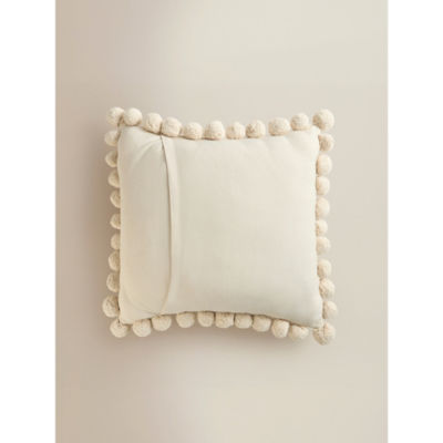 Slub Pom-Pom Edge Cushion thumbnail 3