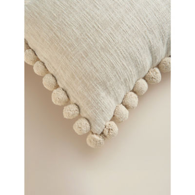 Slub Pom-Pom Edge Cushion thumbnail 4