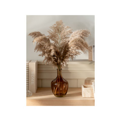 Brown Pampas Grass & Vase