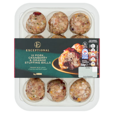 12 Pork Cranberry & Orange Stuffing Balls 350g thumbnail 2