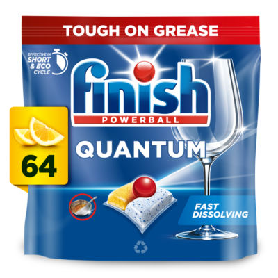 Quantum All In One Dishwasher Tablets  Lemon - 64 Tabs thumbnail 2