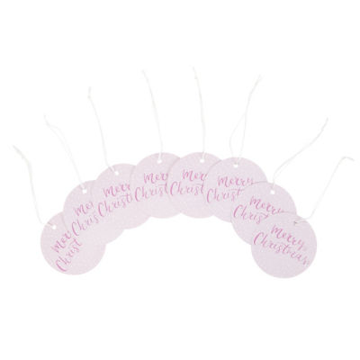 Pink Merry Christmas Tags - 8 Pack thumbnail 3