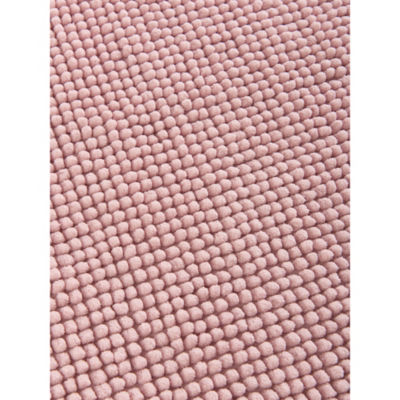 Dusky Pink Solid Chenille Bath Mat thumbnail 3