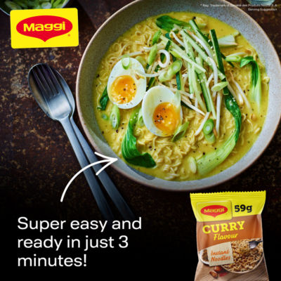 Maggi 3 Minute Curry Flavour Noodles Multipack 4x59g (295g) thumbnail 3