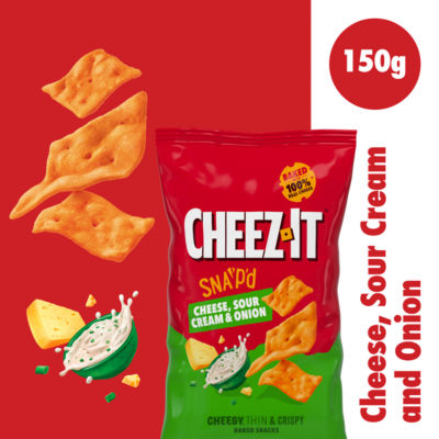 Cheese Sour Cream & Onion Thin & Crispy Baked Snacks 150g thumbnail 3