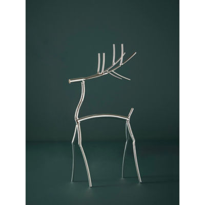 Silver Christmas Metal Deer thumbnail 2