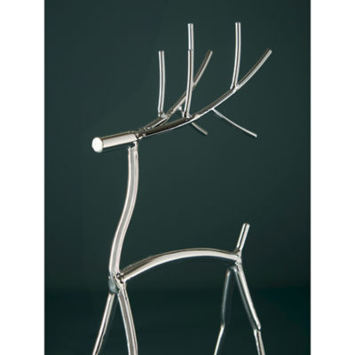 Silver Christmas Metal Deer thumbnail 3