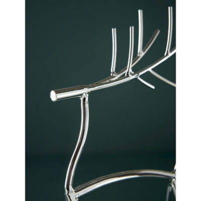 Silver Christmas Metal Deer thumbnail 4