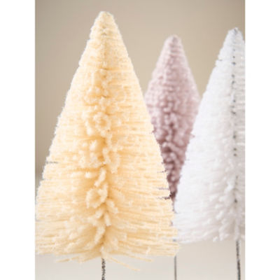 Flocked Tree Christmas Decoration - Set of 4 thumbnail 4