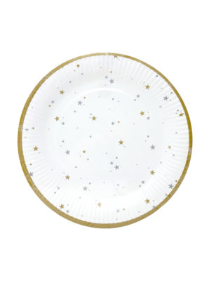 Ditsy Star Paper Plates