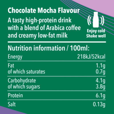 ® Protein Drink With Coffee Chocolate Mocha Flavour 330ml thumbnail 3