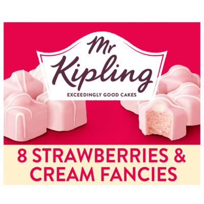 8 Strawberries & Cream French Fancies Cakes thumbnail 2