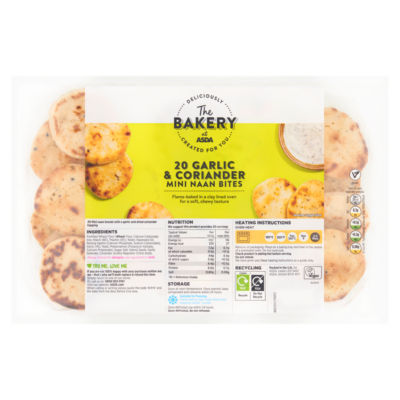 The Bakery 20 Garlic & Coriander Mini Naan Bites thumbnail 2
