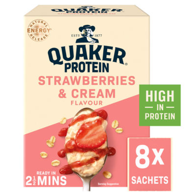 Oats High Protein Strawberries & Cream Porridge Sachets 335g thumbnail 2