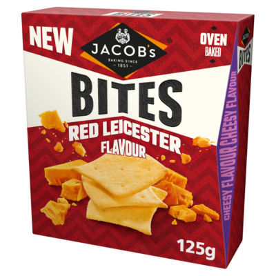 Bites Red Leicester Crackers 125g thumbnail 2